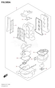 06003F-710001 (2017) 60hp E01 E40-Gen. Export 1 - Costa Rica (DF60AVT  DF60AVTH) DF60A drawing OPT:GASKET SET