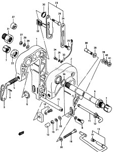 DT40 From 04003K-131001 ()  1991 drawing CLAMP BRACKET (DT40C,40TC)(*)