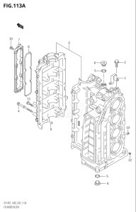 14001F-980001 (2009) 140hp E03-USA (DF140TK9) DF140 drawing CYLINDER BLOCK