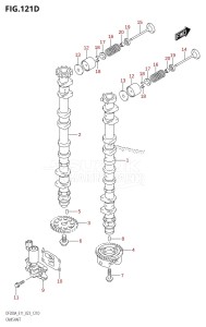 DF200A From 20003F-340001 (E11 E40)  2023 drawing CAMSHAFT ((DF175AT,DF175AZ):(022,023))