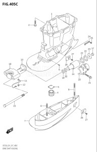 22503Z-710001 (2017) 225hp E01 E40-Gen. Export 1 - Costa Rica (DF225Z) DF225Z drawing DRIVE SHAFT HOUSING (DF200T:E01:(X-TRANSOM,XX-TRANSOM))