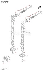 DF175ZG From 17502Z-610001 (E01 E40)  2016 drawing CAMSHAFT (DF150TG:E40)