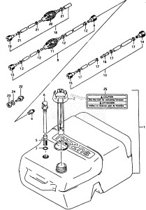 DT40 From 04003-861001 ()  1998 drawing FUEL TANK (PLASTIC /​ 25L)