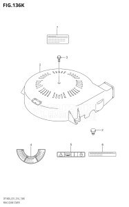 10003F-310001 (2013) 100hp E01 E40-Gen. Export 1 - Costa Rica (DF100AT) DF100A drawing RING GEAR COVER (DF140AZ:E40)