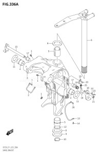 25003F-240001 (2022) 250hp E11 E40-Gen. Export 1-and 2 (DF250T  DF250T) DF250 drawing SWIVEL BRACKET (L-TRANSOM)