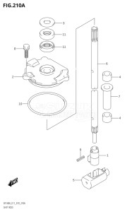 14003F-910001 (2019) 140hp E11 E40-Gen. Export 1-and 2 (DF140AT) DF140A drawing SHIFT ROD (DF100AT,DF115AT,DF140AT,DF115AST)