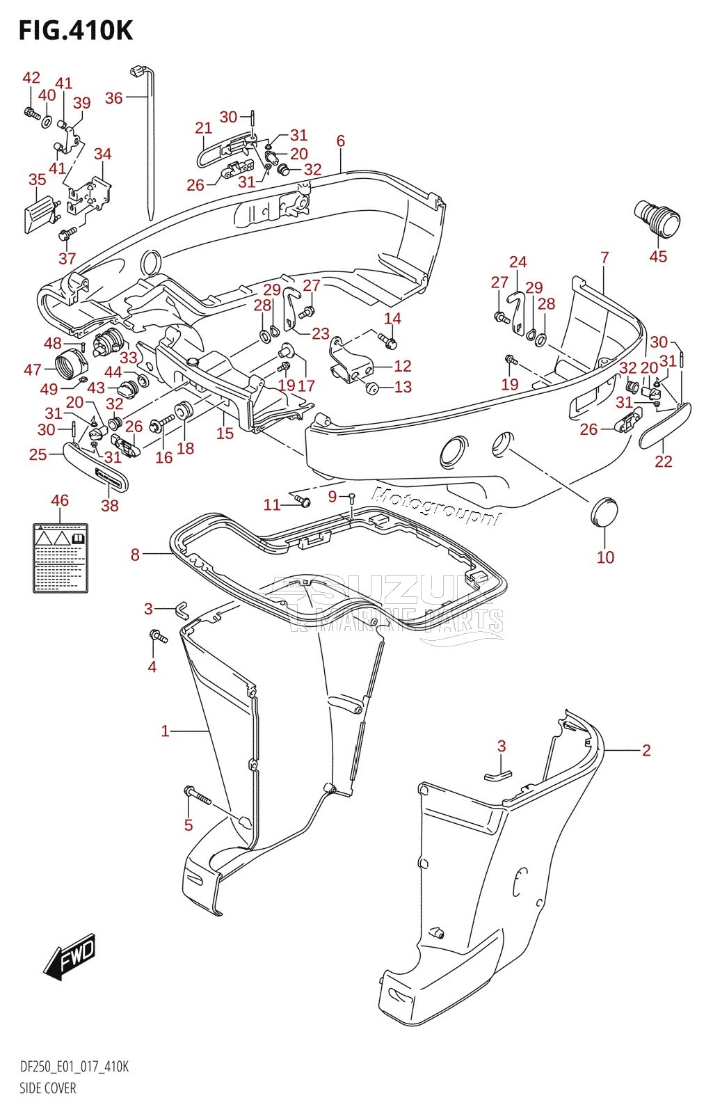 SIDE COVER (DF250T:E40:(X-TRANSOM,XX-TRANSOM))