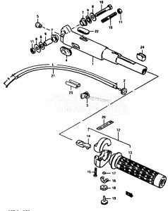 DT5 From F-10001 ()  1985 drawing HANDLE - GRIP