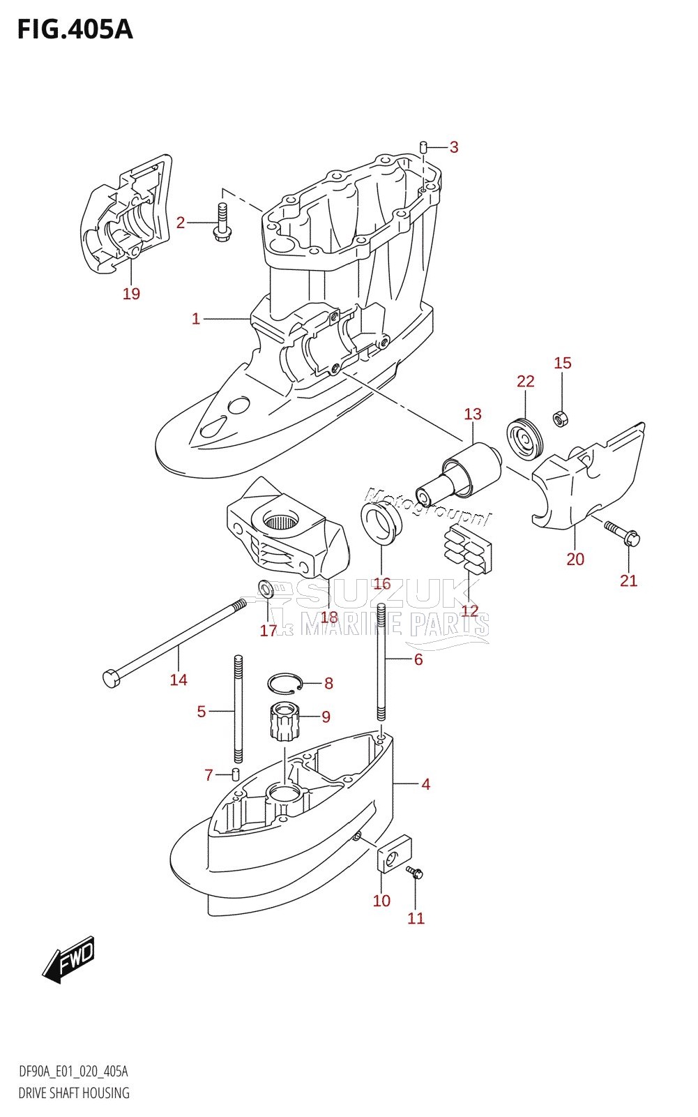 DRIVE SHAFT HOUSING (DF70A,DF90A,DF100B)