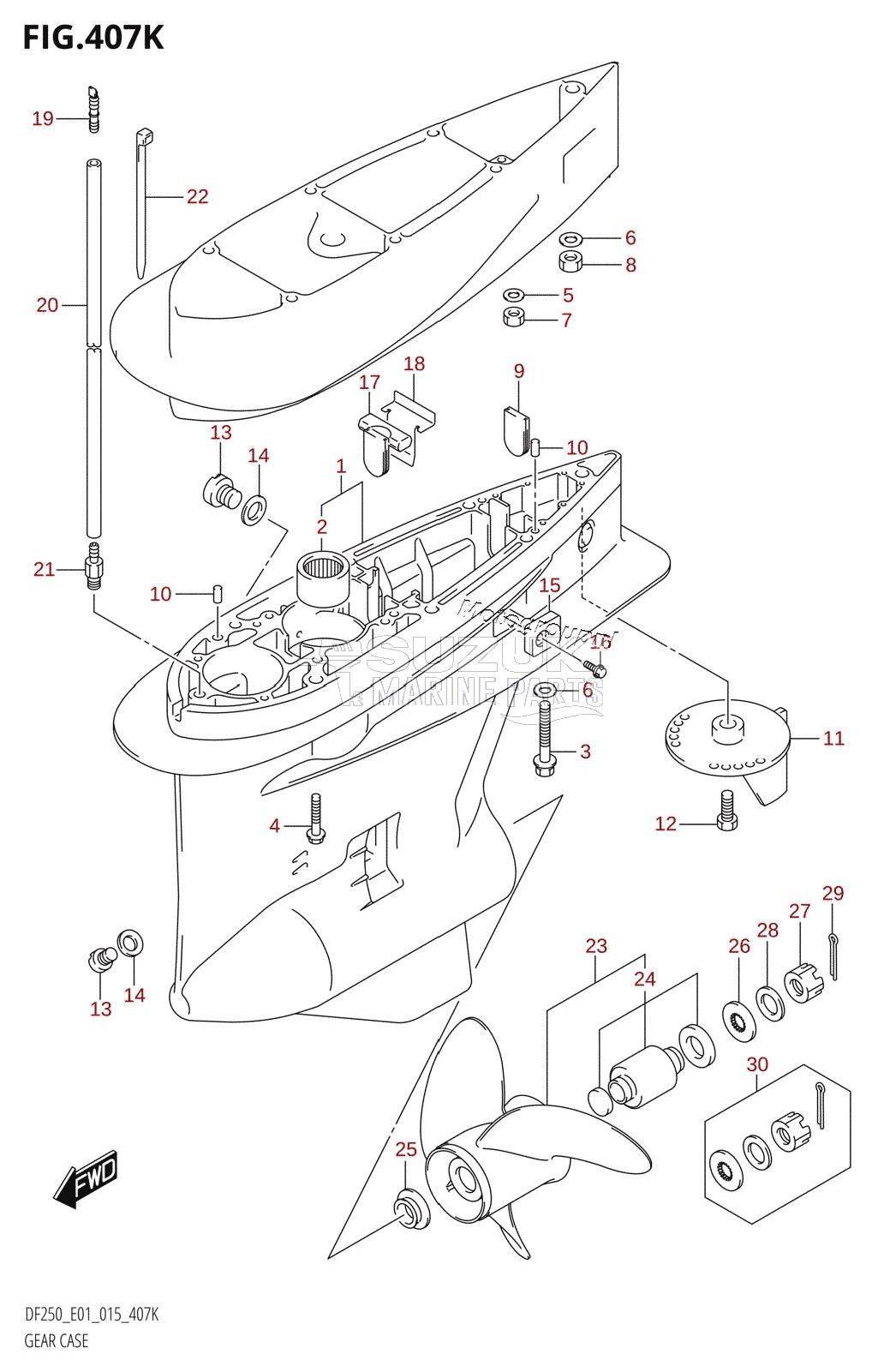 GEAR CASE (DF250T:E40)