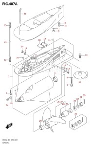 DF250A From 25003P-810001 (E01 E40)  2018 drawing GEAR CASE