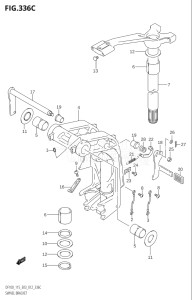 09001F-251001 (2002) 90hp E03-USA (DF90TK2) DF90 drawing SWIVEL BRACKET (DF115Z:E03)