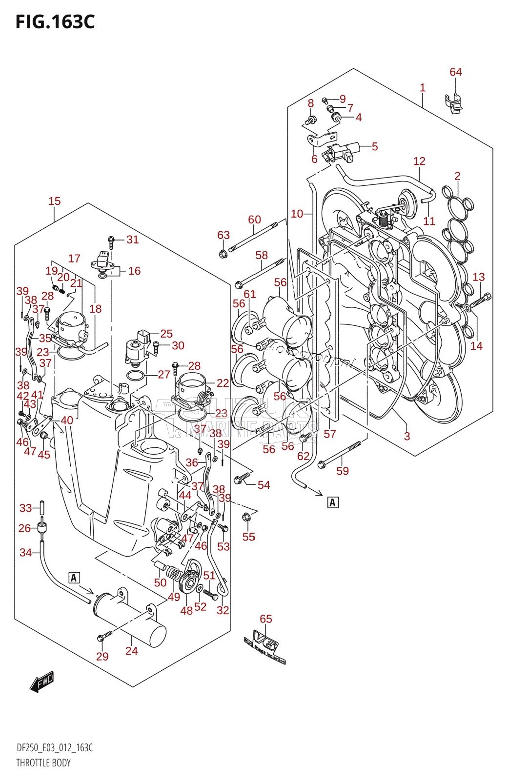 THROTTLE BODY (DF225T:E03)