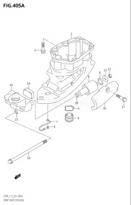 09001F-680001 (2006) 90hp E01-Gen. Export 1 (DF90TK6) DF90 drawing DRIVE SHAFT HOUSING