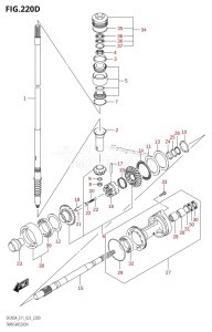 DF150A From 15003F-040001 (E01 E03 E40)  2020 drawing TRANSMISSION ((DF200AZ,DF175AZ,DF150AZ):(022,023))