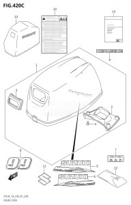 DT9.9A From 00996-510001 (P36 P40)  2015 drawing ENGINE COVER (DT9.9AK:P40)