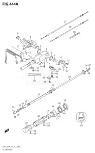 00801F-210001 (2012) 8hp P01-Gen. Export 1 (DF8A  DF8AR) DF8A drawing TILLER HANDLE (DF8A:P01)