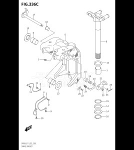 10004F-140001 (2021) 100hp E01 E40-Gen. Export 1 - Costa Rica (DF100BT  DF100BT   DF100BT) DF100B drawing SWIVEL BRACKET ((DF70ATH,DF90ATH):(020,021))