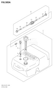 00801F-110001 (2011) 8hp P01-Gen. Export 1 (DF8A  DF8AR) DF8A drawing OPT:FUEL TANK