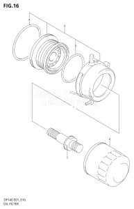 DF140 From 14001F-510001 (E01 E40)  2005 drawing OIL FILTER