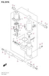 05004F-810001 (2018) 50hp E03-USA (DF50AVT) DF50A drawing TRIM CYLINDER (DF40A,DF50A)