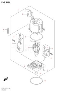 DF200Z From 20002Z-510001 (E01 E40)  2015 drawing PTT MOTOR (DF250Z:E01:(X-TRANSOM,XX-TRANSOM))