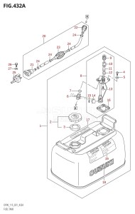 DF115T From 11501F-510001 (E01 E40)  2005 drawing FUEL TANK