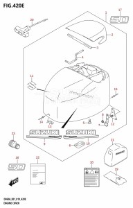 DF40A From 04003F-910001 (E01)  2019 drawing ENGINE COVER (DF50ATH:E01,DF50AVT:E01,DF50AVTH:E01)