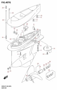 DF250T From 25003F-440001 (E11 - E40 E03)  2024 drawing GEAR CASE (DF250T)