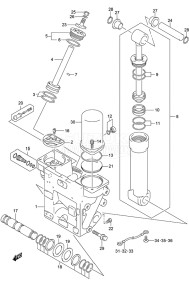 Outboard DF 250 drawing Trim Cylinder