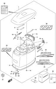 Outboard DF 225 drawing Engine Cover (Black)