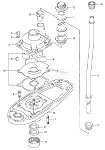 DT40 From 04003-151001 ()  2001 drawing WATER PUMP