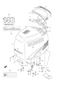 DF 140 drawing Engine Cover (2002)