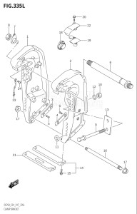 22503F-710001 (2017) 225hp E01 E40-Gen. Export 1 - Costa Rica (DF225T) DF225T drawing CLAMP BRACKET (DF250Z:E01:(X-TRANSOM,XX-TRANSOM))