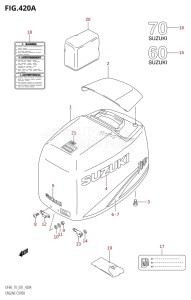 DF60 From 06001F-780001 (E01)  2007 drawing ENGINE COVER (W,X,Y,K1,K2)