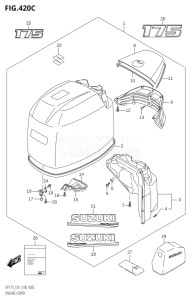 15002Z-810001 (2018) 150hp E01 E40-Gen. Export 1 - Costa Rica (DF150Z) DF150Z drawing ENGINE COVER (DF175T,DF175Z)