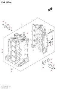 DF150Z From 15002Z-610001 (E03)  2016 drawing CYLINDER BLOCK