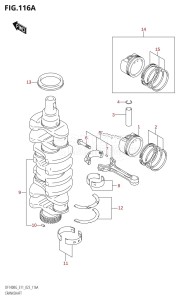 DF140BG From 14004F-340001 (E11 E40)  2023 drawing CRANKSHAFT