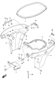 Outboard DF 50A drawing Side Cover High Thrust