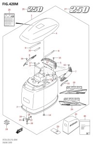 DF225Z From 22503Z-610001 (E03)  2016 drawing ENGINE COVER (DF250Z:E03)