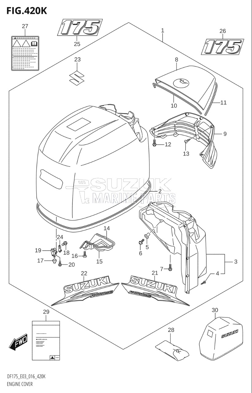 ENGINE COVER (DF175T:E03)