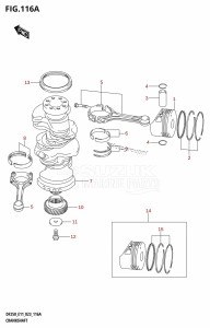 DF250Z From 25003Z-040001 (E01 E11 E40)  2020 drawing CRANKSHAFT (DF200T,DF200Z,DF225T,DF225Z,DF250T,DF250Z)