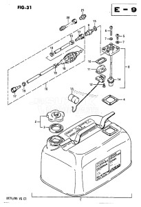 DT75 From 070501-60614 ()  1986 drawing FUEL TANK