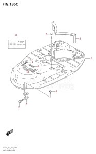 DF225Z From 22503Z-510001 (E01 E40)  2005 drawing RING GEAR COVER (DF200Z:E01)