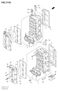 DF300 From 30002F-110001 (E03)  2011 drawing CYLINDER HEAD