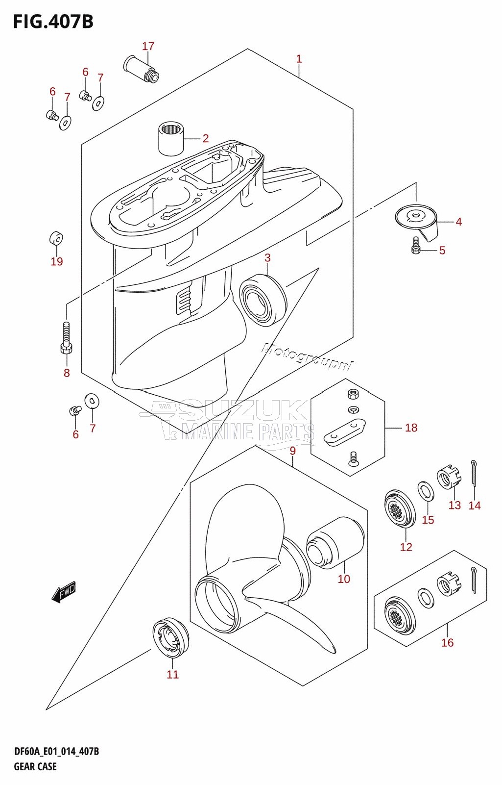 GEAR CASE (DF40AQH:E01)