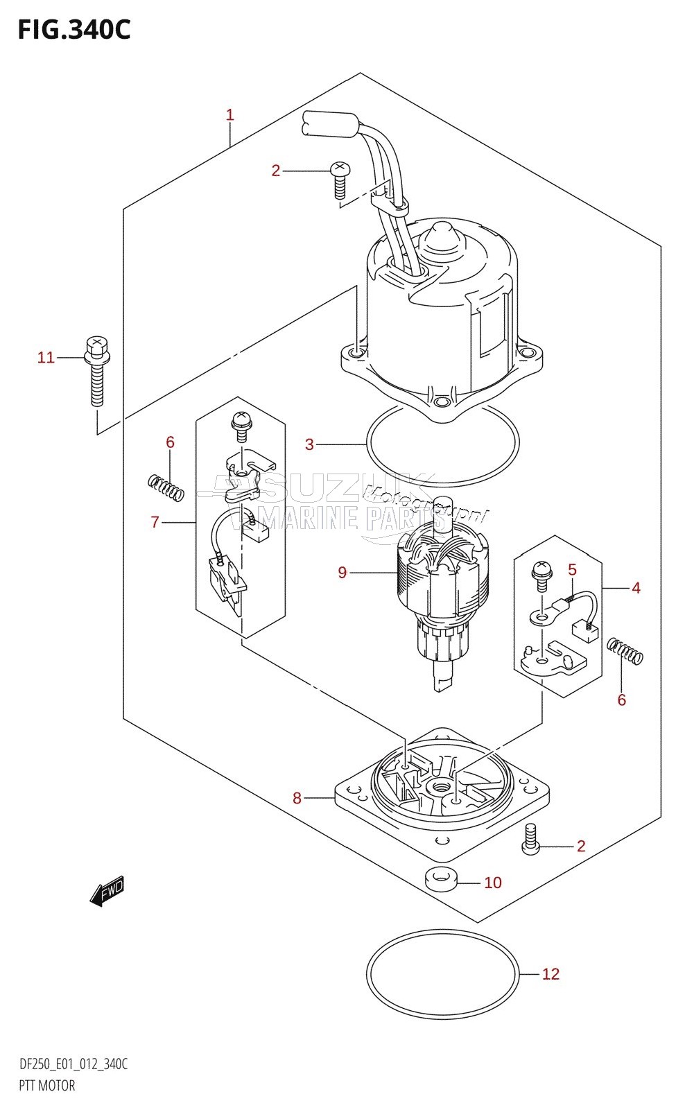 PTT MOTOR (DF200Z:E01:(X-TRANSOM,XX-TRANSOM))