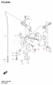 DF40A From 04005F-240001 (E34-Italy)  2022 drawing CLUTCH SHAFT ((DF60A,DF60AQH,DF60ATH):E40)