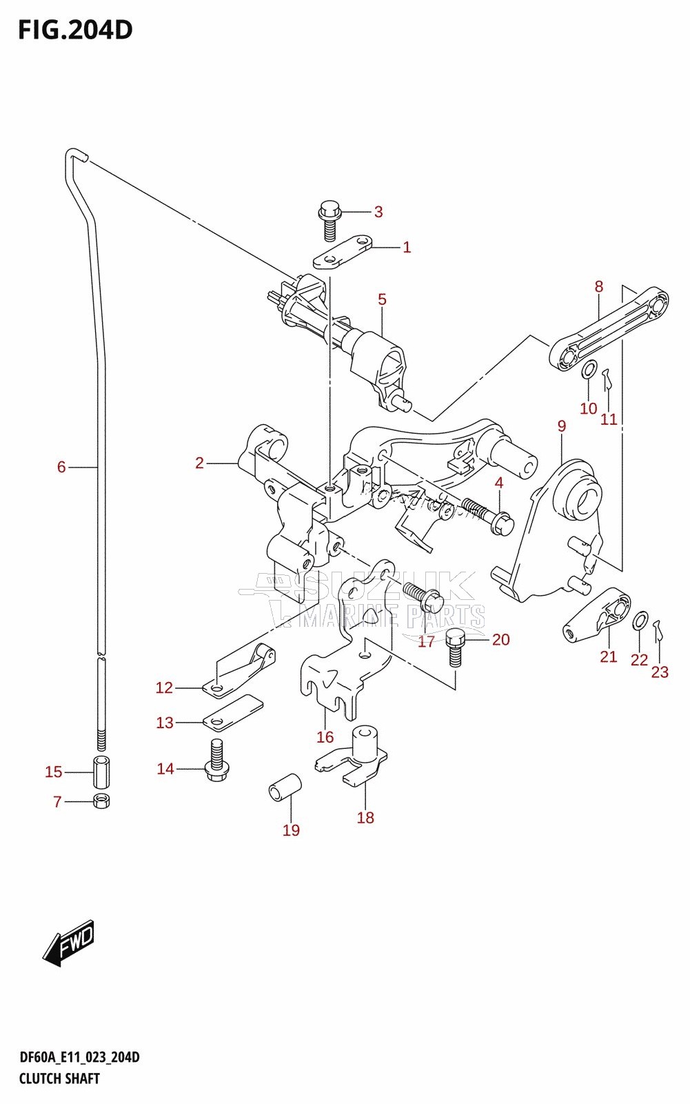 CLUTCH SHAFT ((DF60A,DF60AQH,DF60ATH):E40)