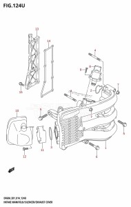 DF50A From 05004F-410001 (E01)  2014 drawing INTAKE MANIFOLD /​ SILENCER /​ EXHAUST COVER (DF60AVTH:E40)